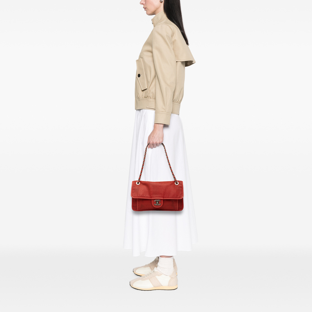 Pre-Loved Chanel Medium Perforated Calfskin Up In The Air Flap - Picture 6 of 6